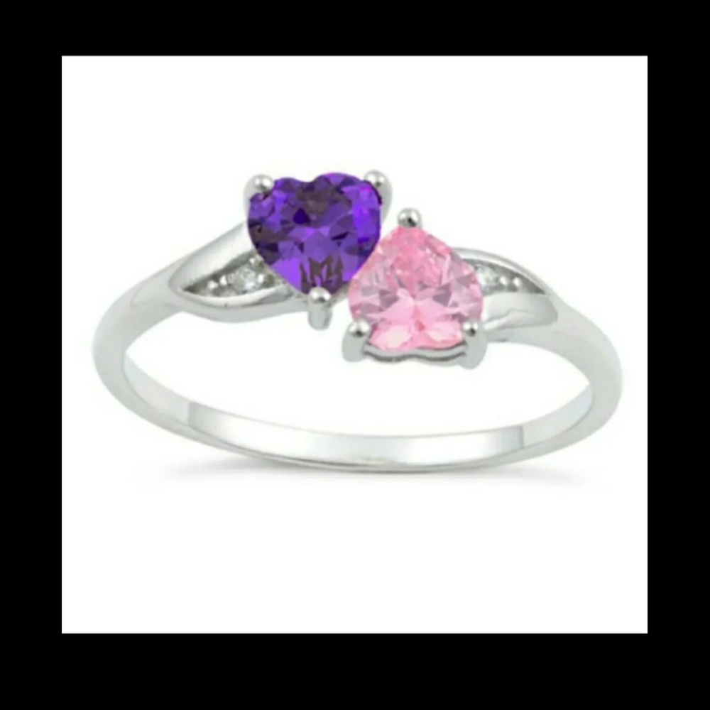 Purple and pink love ring